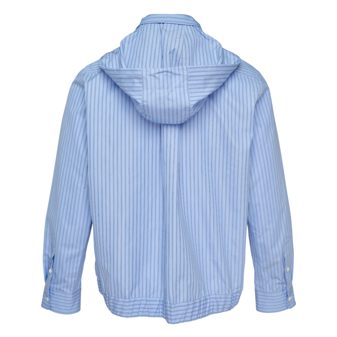 Poplin Striped Hoodie Jacket