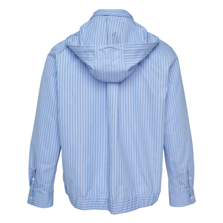 Poplin Striped Hoodie Jacket