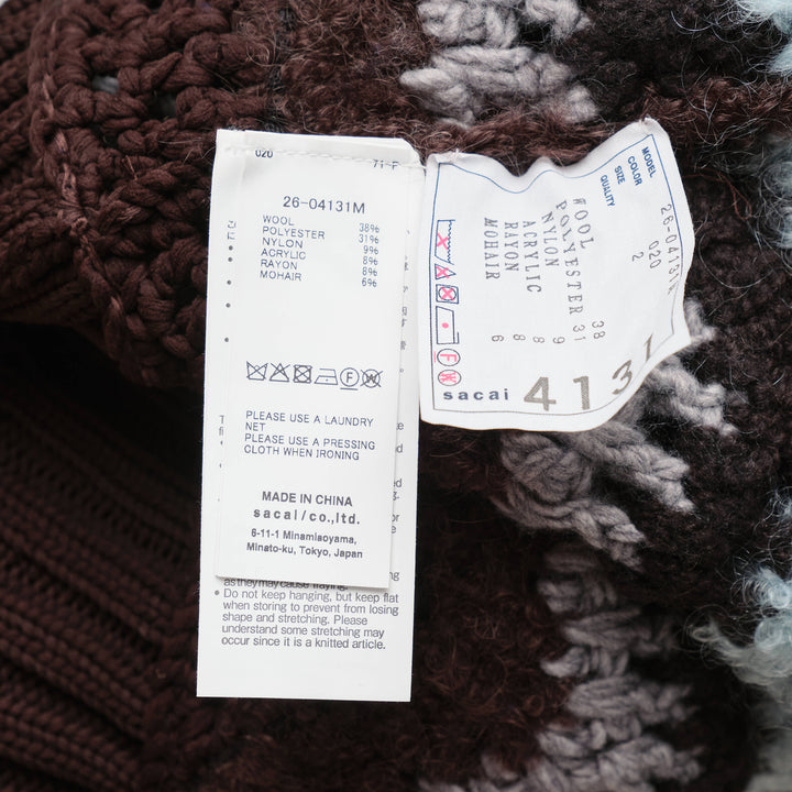 Mix Crochet Knit Pullover