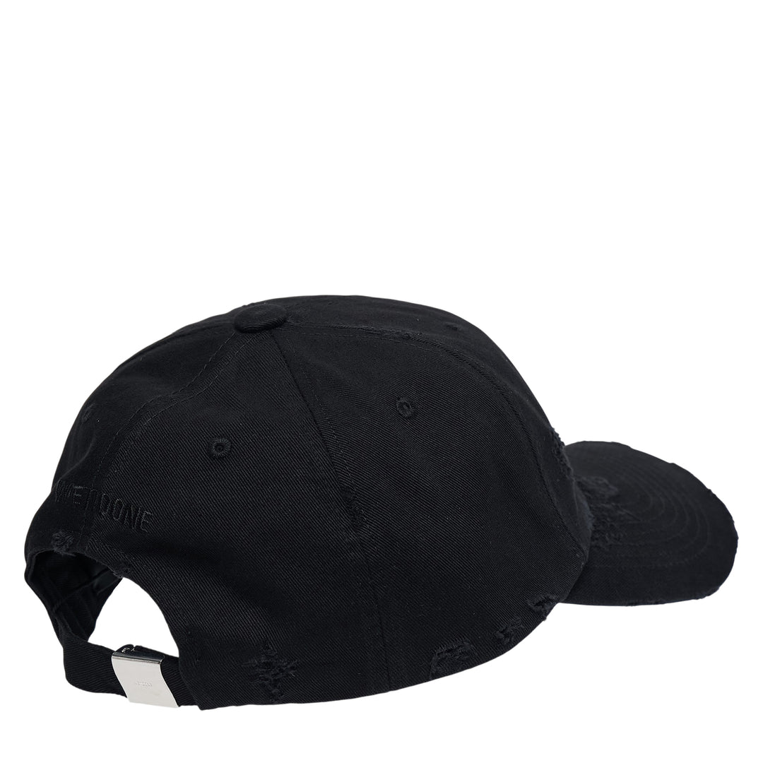 Black Distressed Baseball Cap