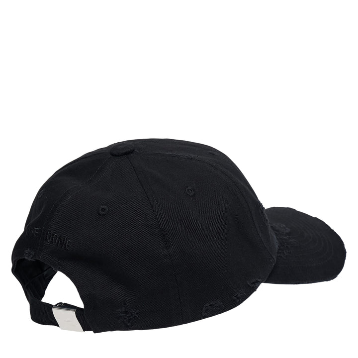Black Distressed Baseball Cap