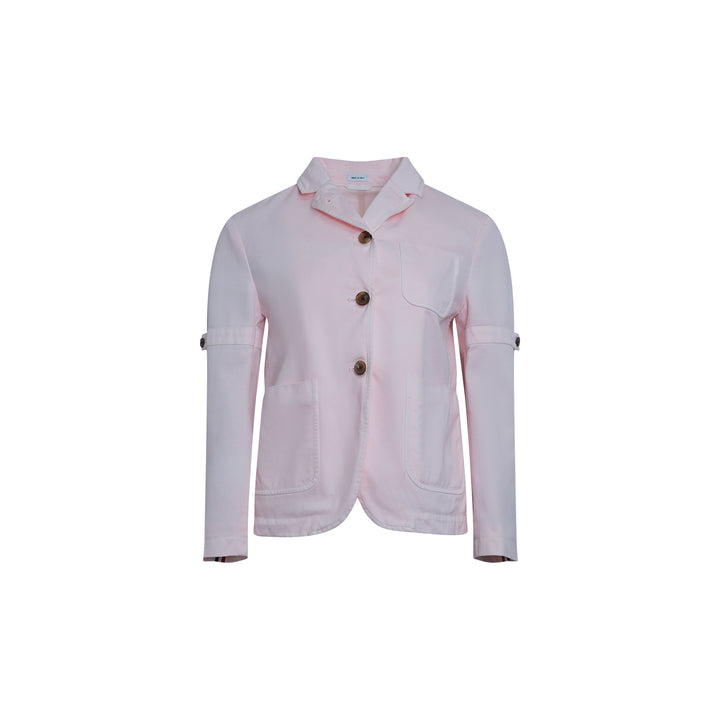 Cropped Sack Patch Pocket Jacket