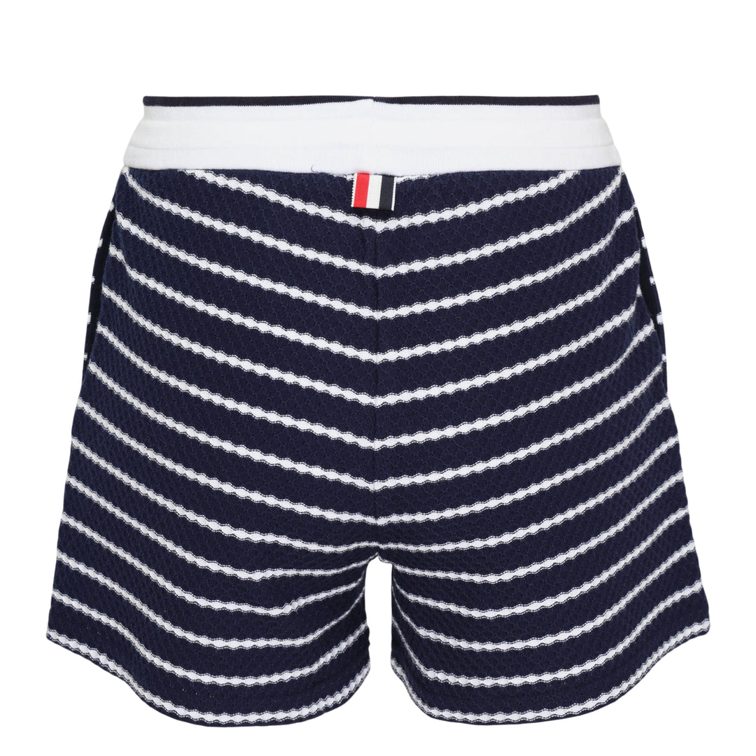 Striped Textured Honeycomb Shorts