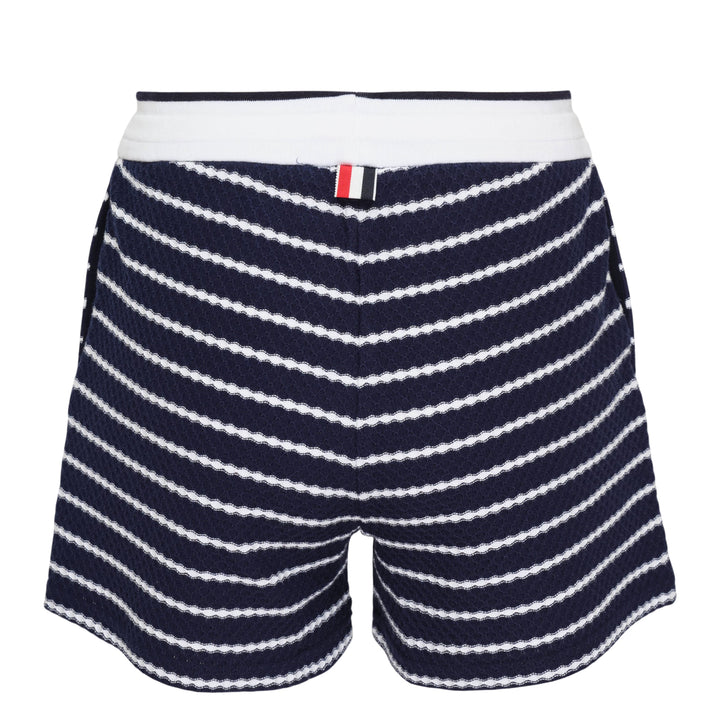 Striped Textured Honeycomb Shorts