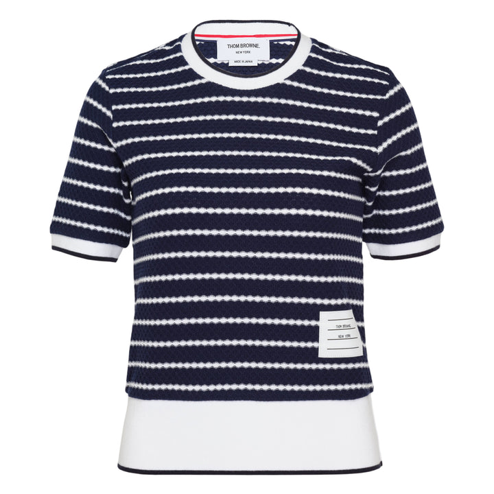 Stripe Short Sleeve Rib Tee