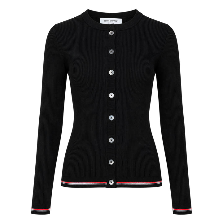 Rib Stitch Crew Neck Cardigan