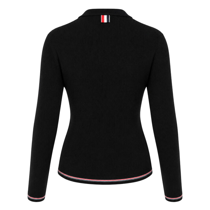Rib Stitch Crew Neck Cardigan