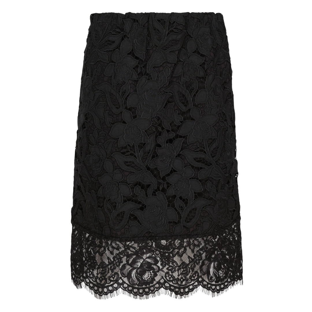 Floral Lace Pencil Skirt