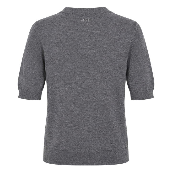 Lace Detail Crew Neck Knit