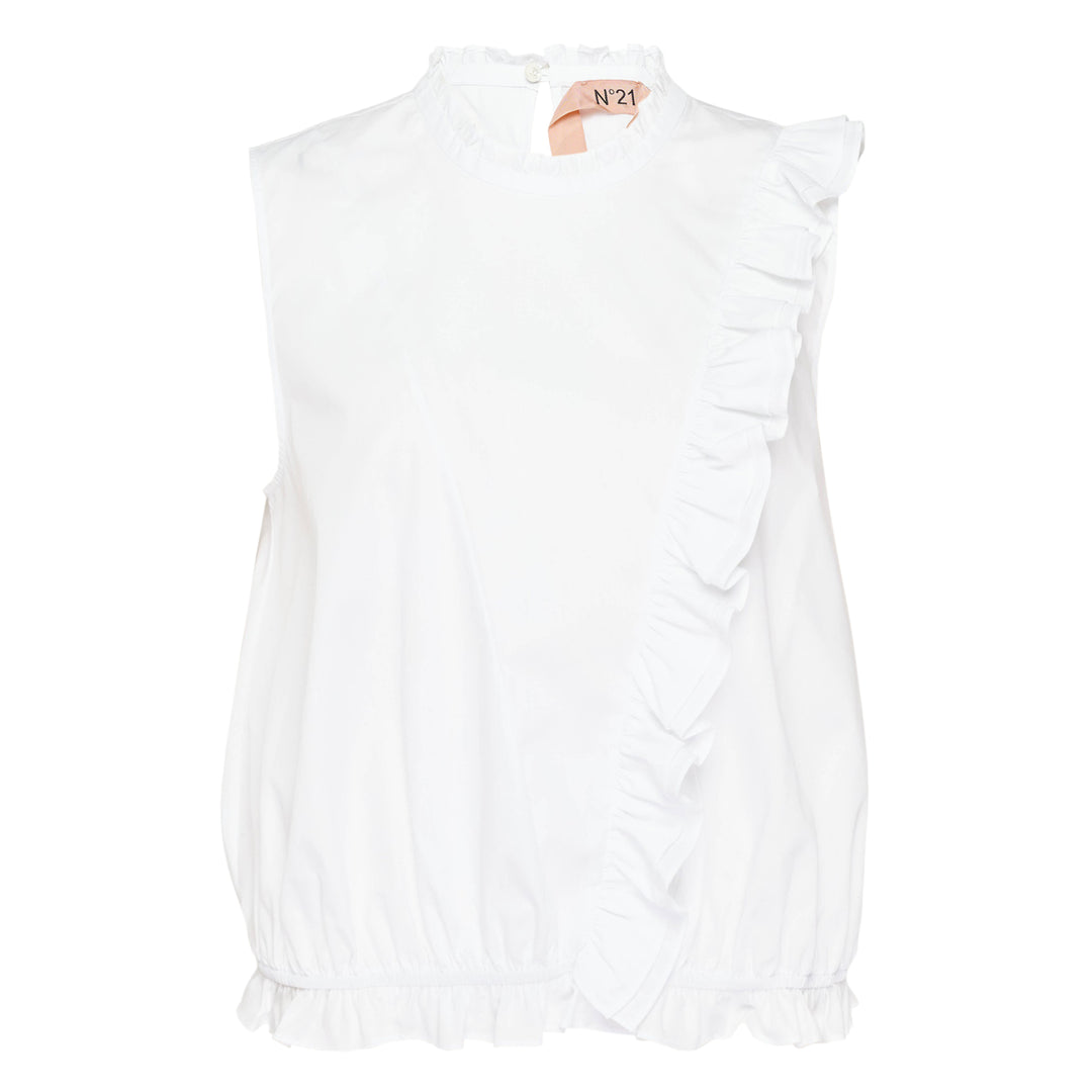 Ruffle Detail Sleeveless Blouse