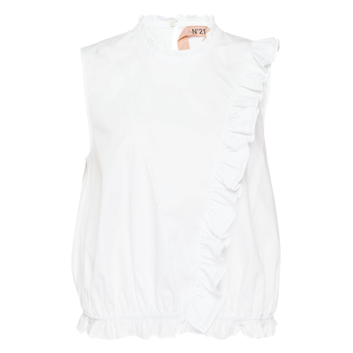 Ruffle Detail Sleeveless Blouse
