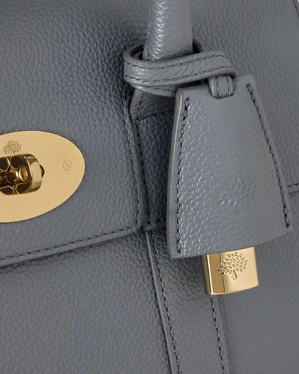 Bayswater Satchel Foggy Grey Small Classic Grain
