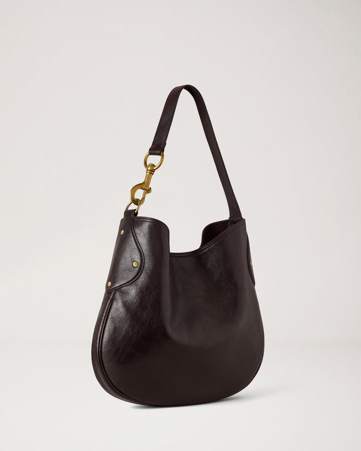 Hackney Shiny Leather Shoulder Bag