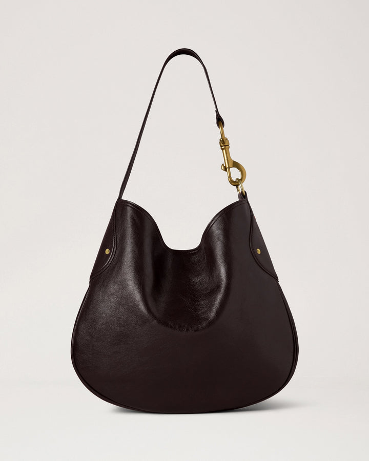 Hackney Shiny Leather Shoulder Bag