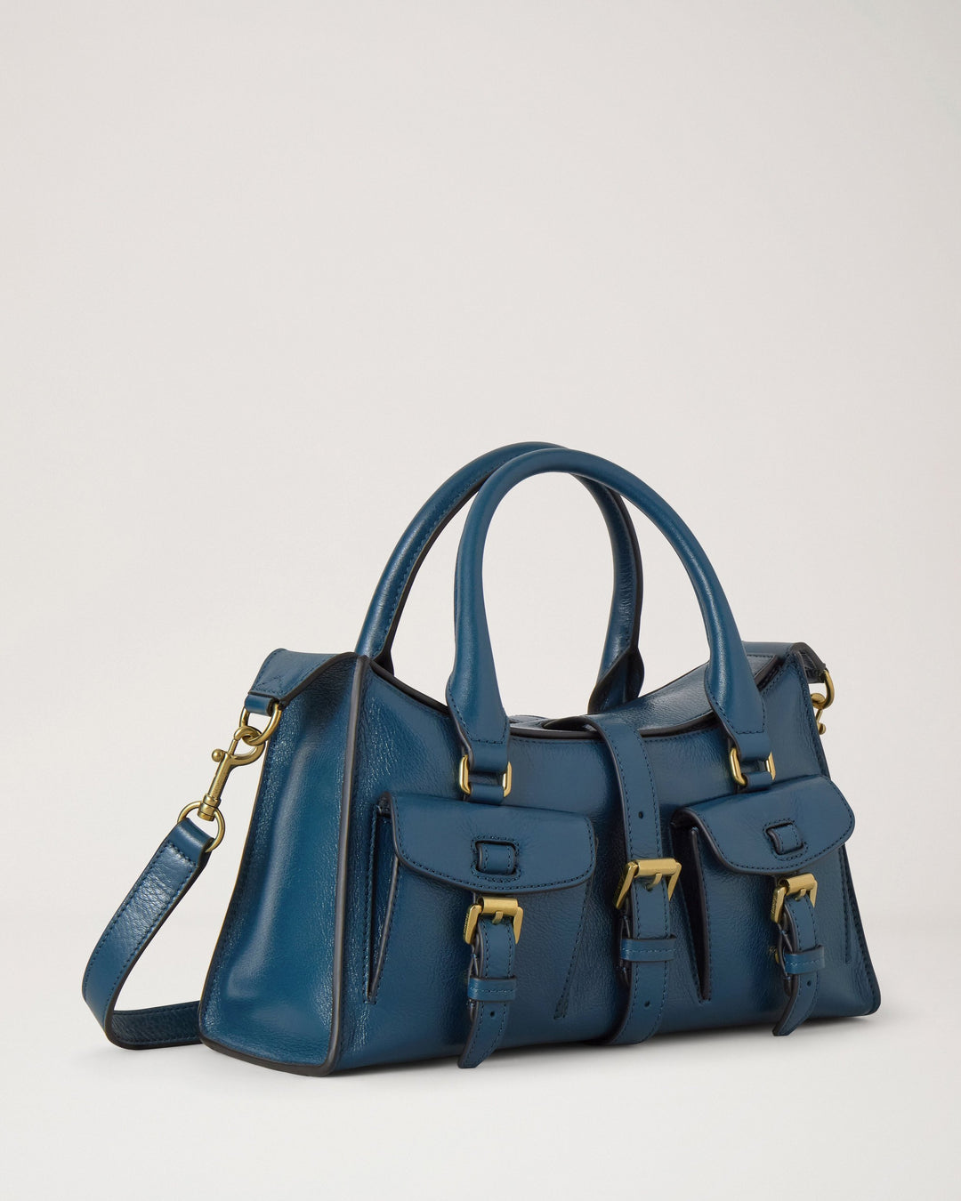 Small Roxanne High Shine Leather Bag