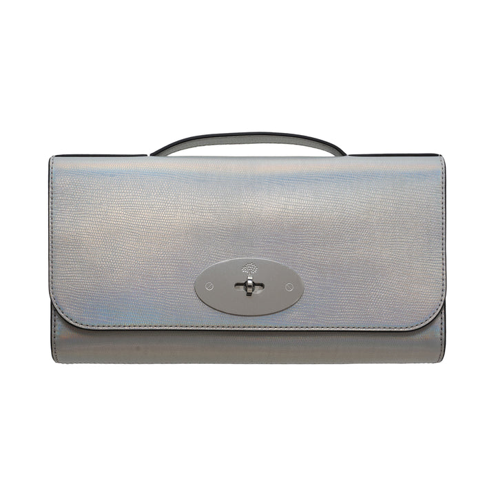 Lily Metallic Lizard Clutch