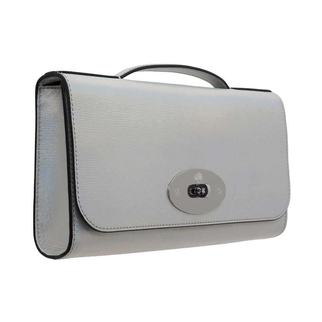 Lily Metallic Lizard Clutch