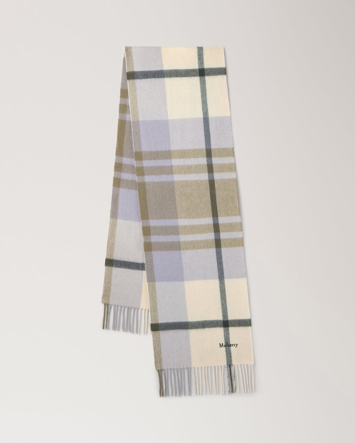 Mulberry Small Check Merino Wool Scarf