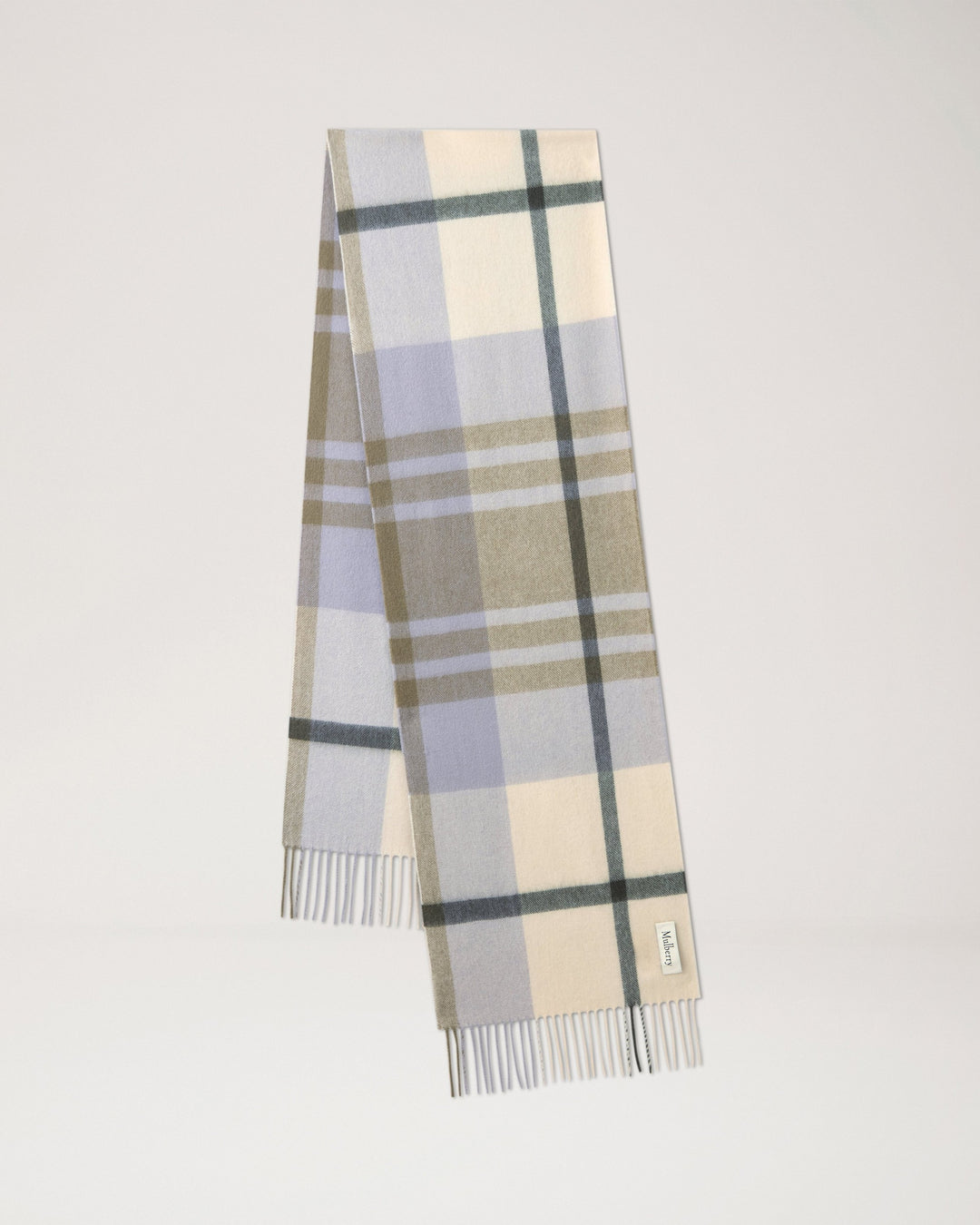 Mulberry Small Check Merino Wool Scarf - view 3