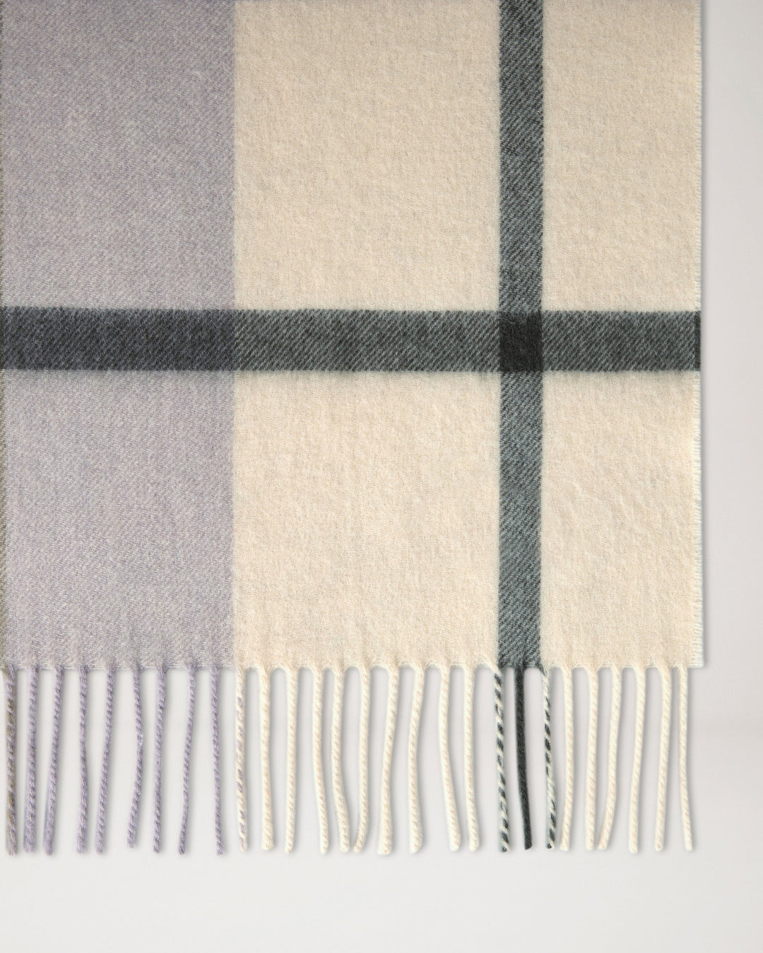 Mulberry Small Check Merino Wool Scarf - view 4