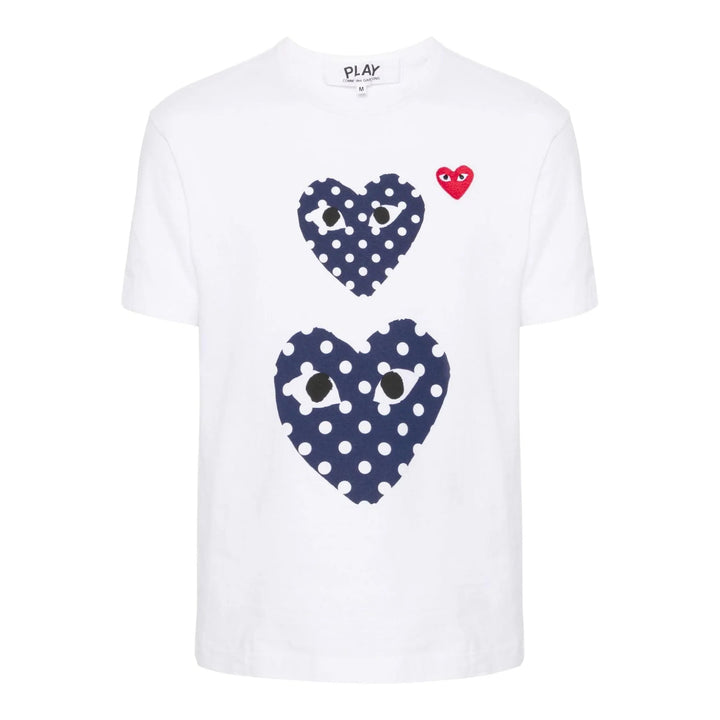 Polka Dot Double Heart Short Sleeve Tee
