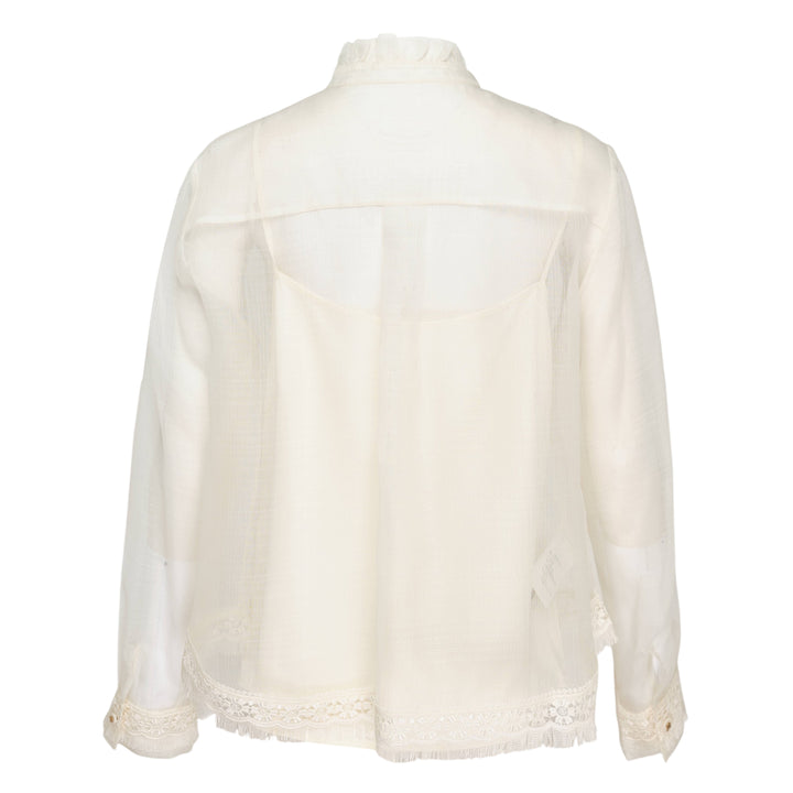 Silk Sheer Long Sleeve Shirt