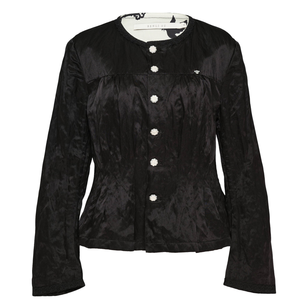 Silk Long Sleeve Waisted Jacket
