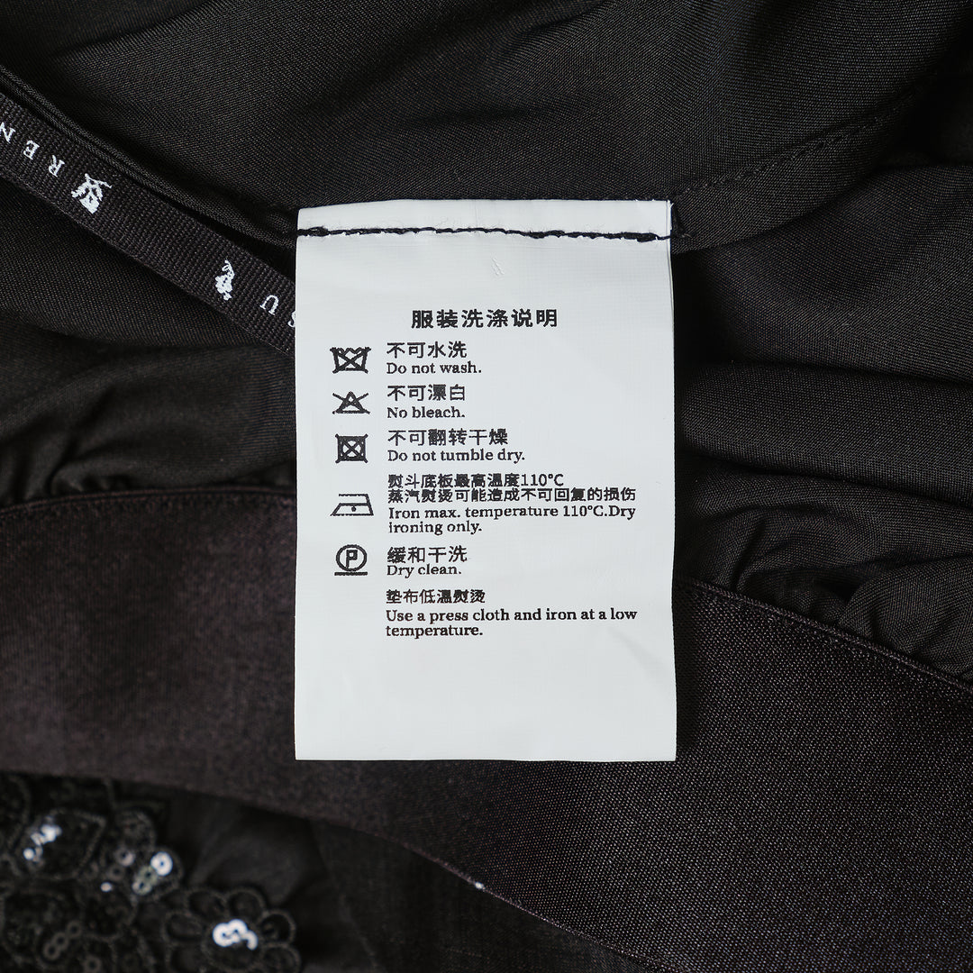 Silk Sheer Ruffled Skirt