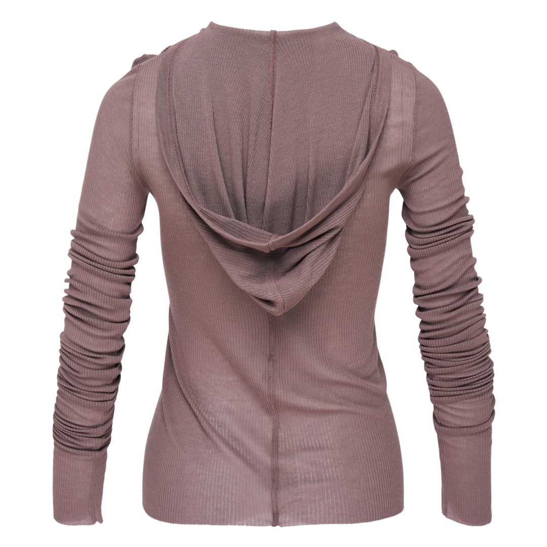 Cropped Hooded Long Sleeve Tee
