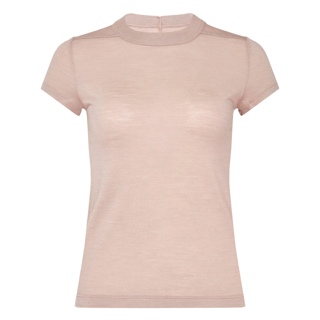 Cropped Wool Silk Jersey Tee