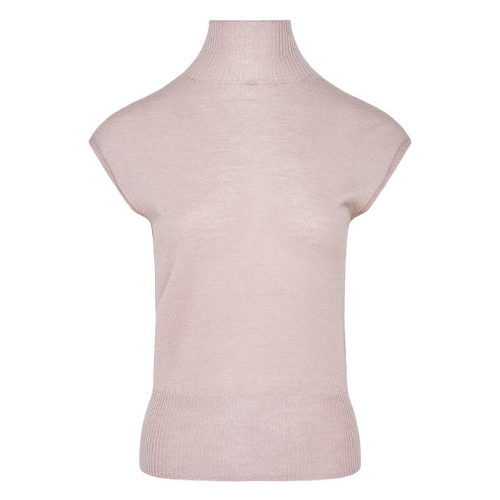 Sleeveless Turtleneck Knit Top
