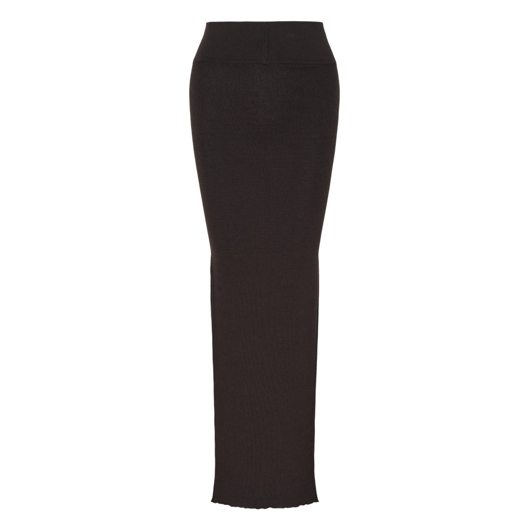 Ribbed Knit Maxi Skirt