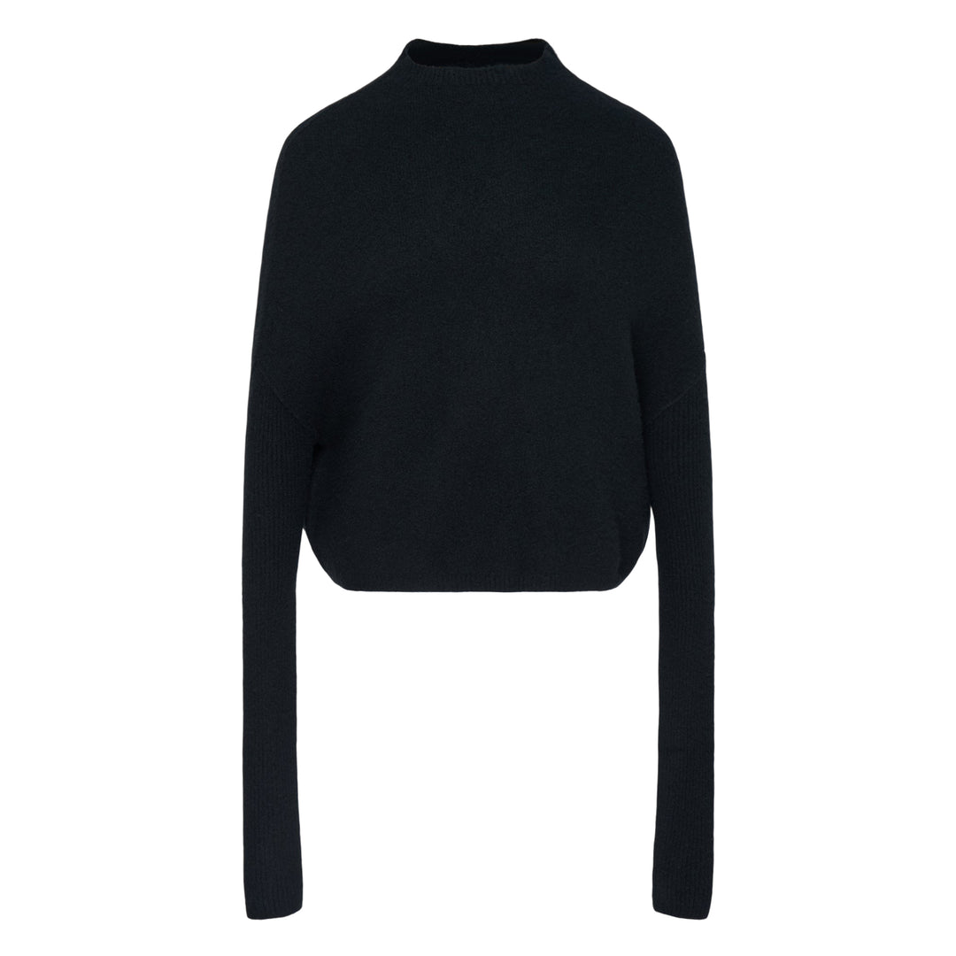 Long Sleeve Crater Felt Cashmere Sweater