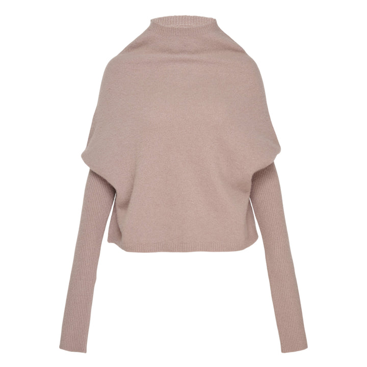 Long Sleeve Crater Felt Cashmere Sweater