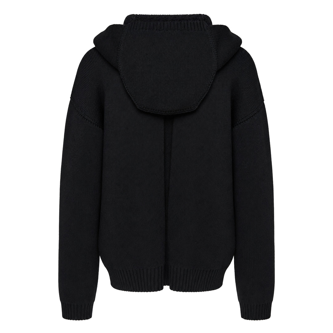 Reversible Wool Hoodie Robe