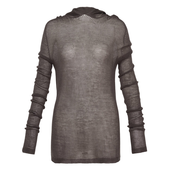 Hooded Long Sleeve Ribbed Tee