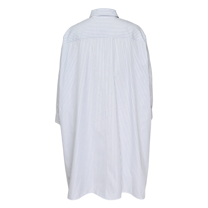 Embroidered Light Cotton Shirt Dress