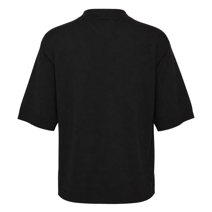 Bateau Neck Short Sleeve Knit Top