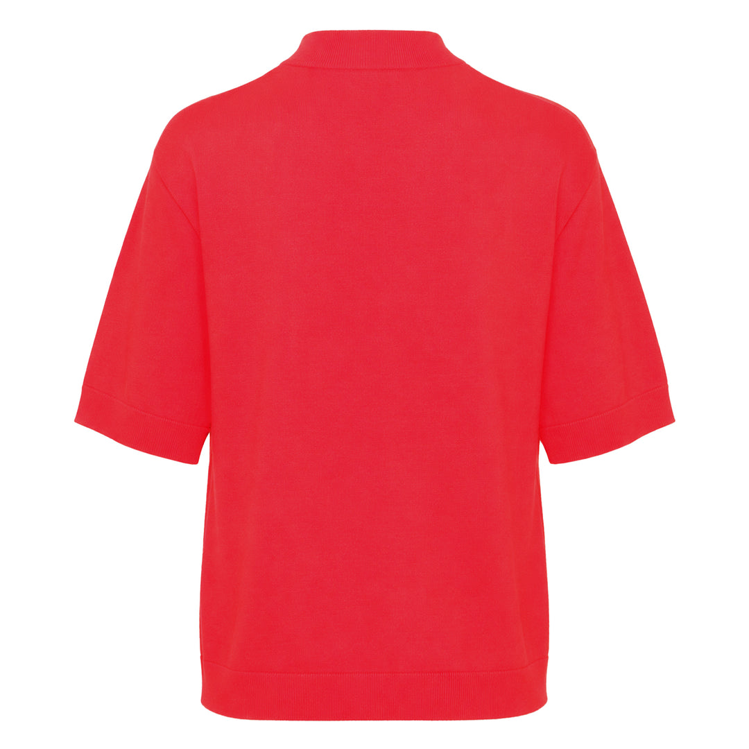 Bateau Neck Short Sleeve Knit Top