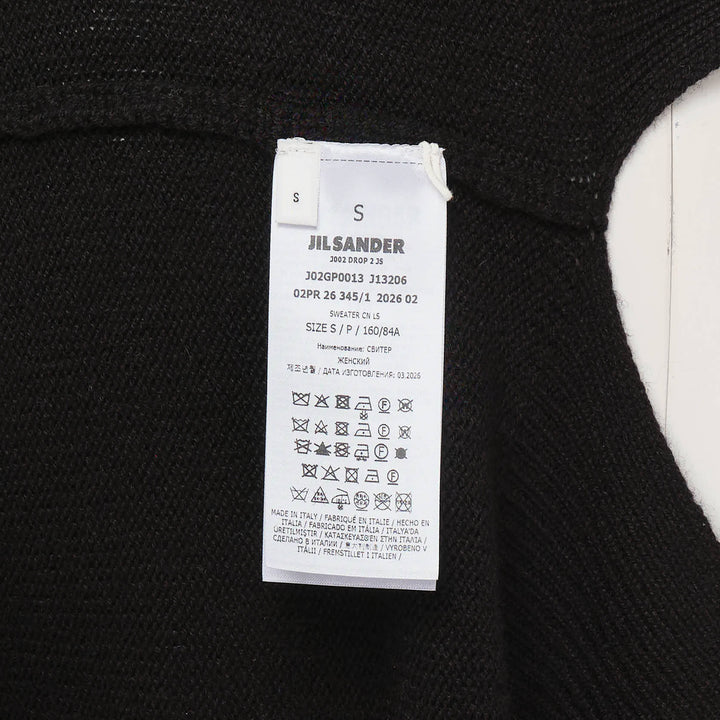 Superfine Open Crewneck Long Sleeve Sweater