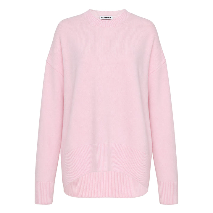 Superfine Open Crewneck Long Sleeve Sweater