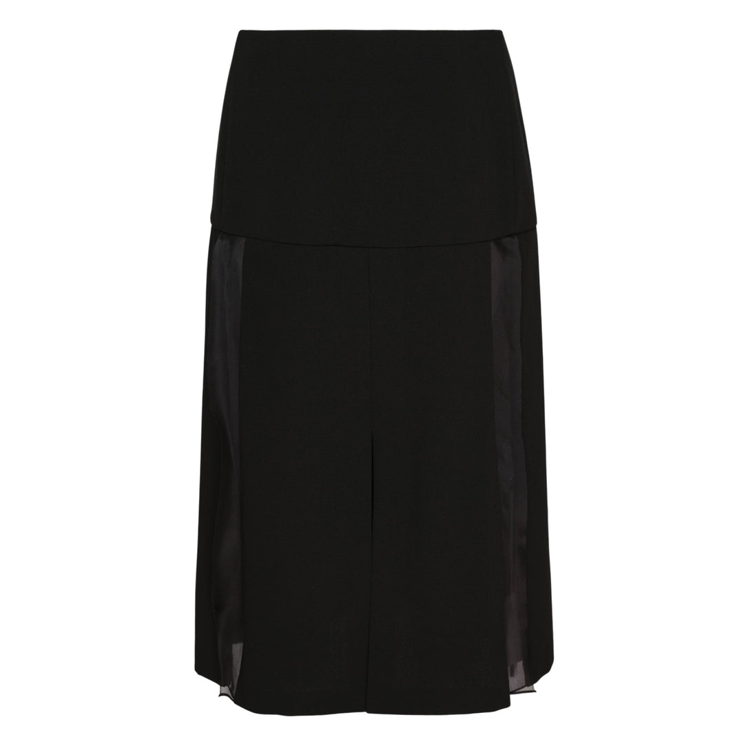 Fluid Wool Sablé Midi Skirt