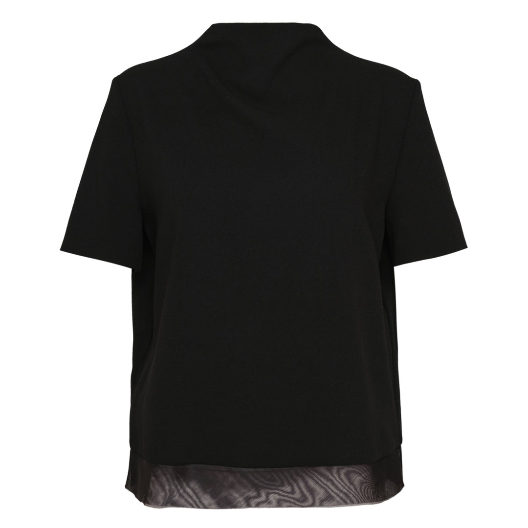 Fluid Wool Short Sleeve Top