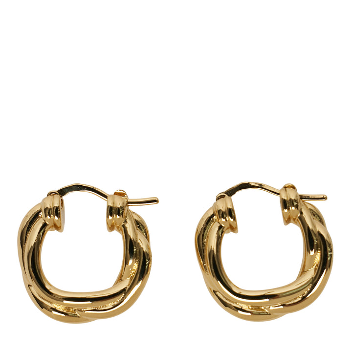 Gold Twisted Hoop Earrings