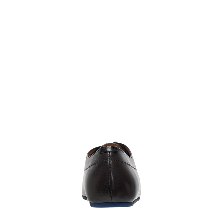Hood Lace Up Buffalo Leather Flats