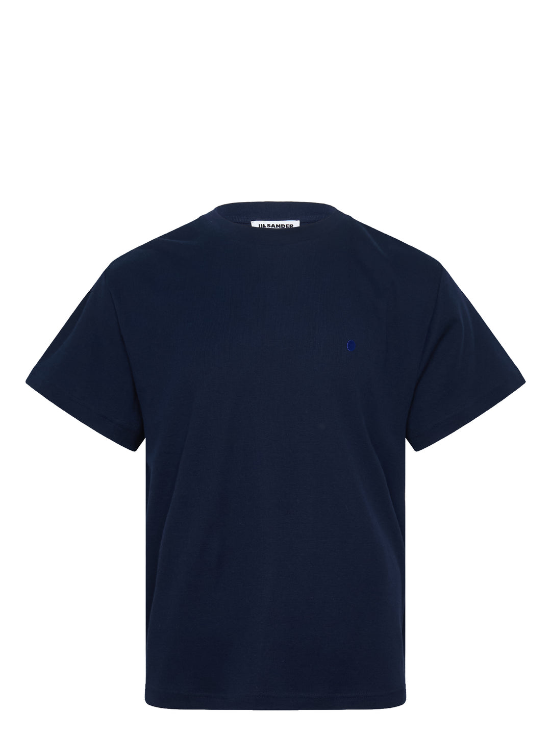Jil Sander Short Sleeve Embroidered Cotton Tee