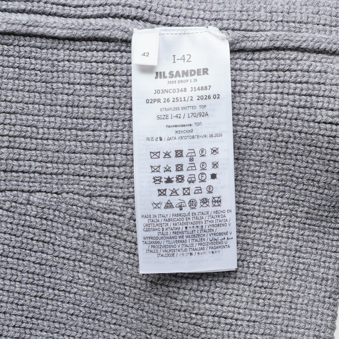 Strapless Knitted Wool Top