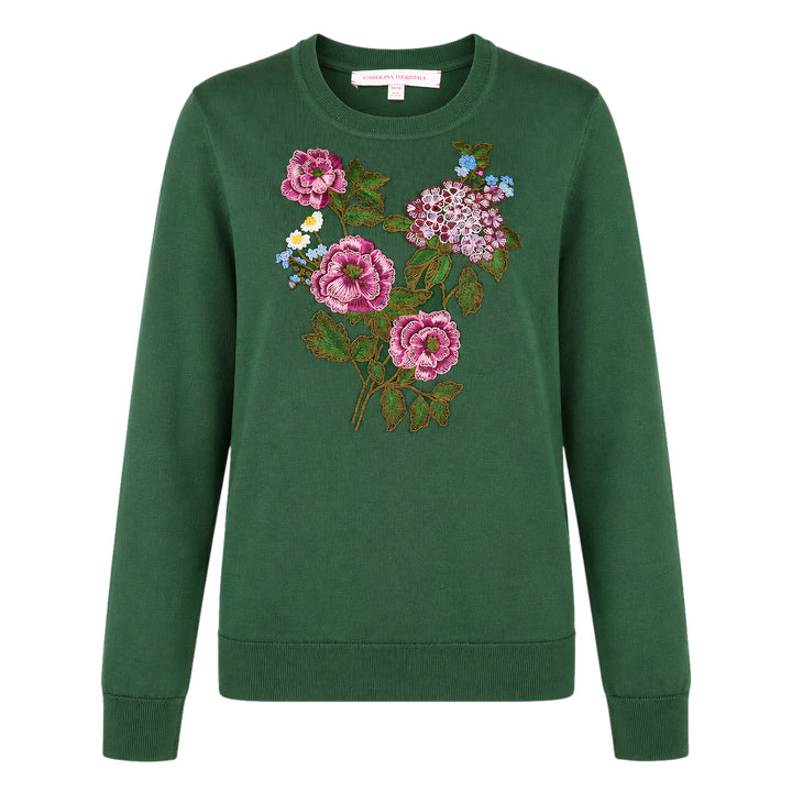 Floral Embroidered Long Sleeve Sweater