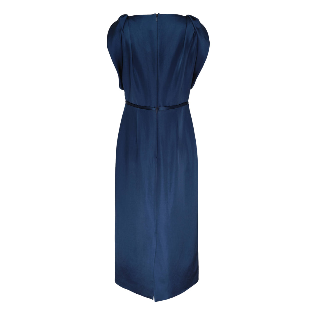Embroidered Heavy Satin Dress