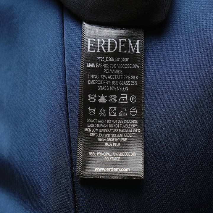 Embroidered Heavy Satin Dress